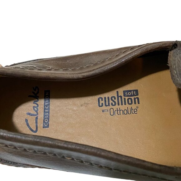 Clarks Ashmont Driving Loafers Mens Size 12 Brown - Picture 7 of 8
